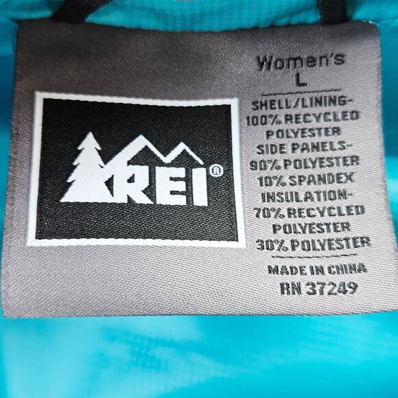 REI Primaloft Pertex Blue Quilted Vest Women Large Lightweight Outdoor Activity - Picture 6 of 10